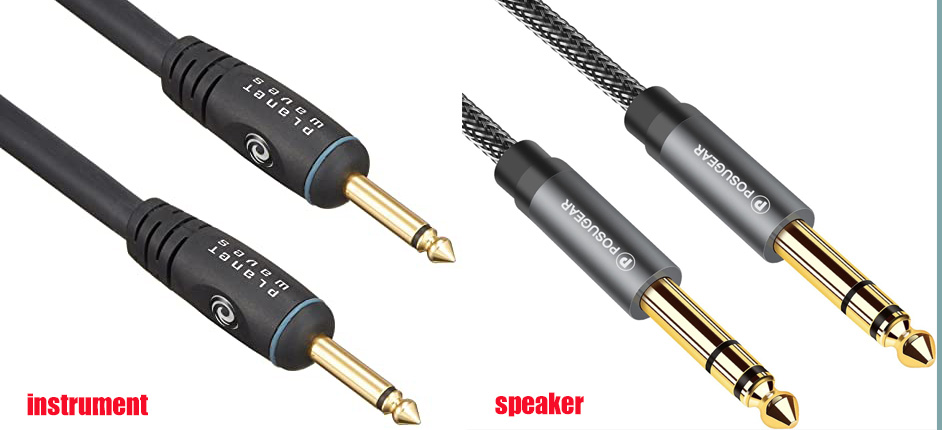 speaker vs instrument cable